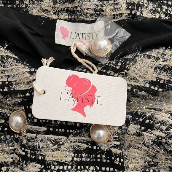 L’Atiste Knit Blazer Dress with Faux Pearls - Picture 16 of 16